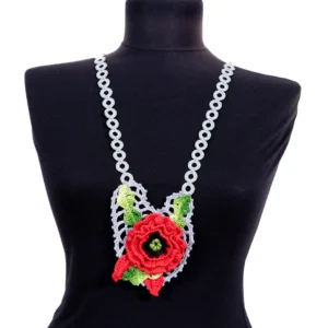 שרשרת עם פרחים בסגנון בוהו