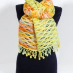 צעיף סרוג צבעוני