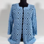 קרטיגן סריג בצבע כחול