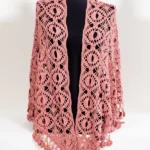 עליונית סרוגה מעוצבת בצבע ורוד כהה