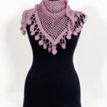 צעיף "בקטוס" מעוצב בצבע סגול