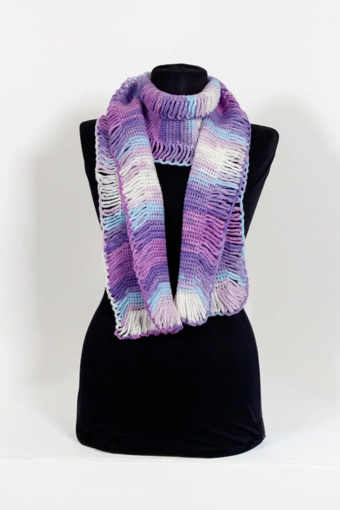 צעיף סרוג צבעוני