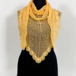 צעיף "בקטוס" מעוצב בצבע אפרסק