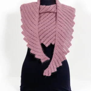 צעיף "בקטוס" מעוצב בצבע בורדו